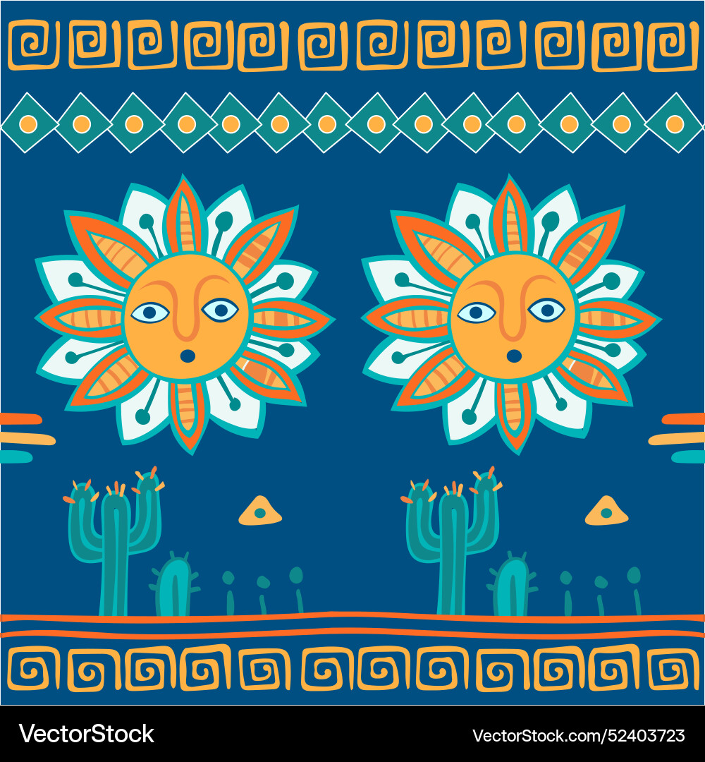 Flat design boho pattern Vector Image