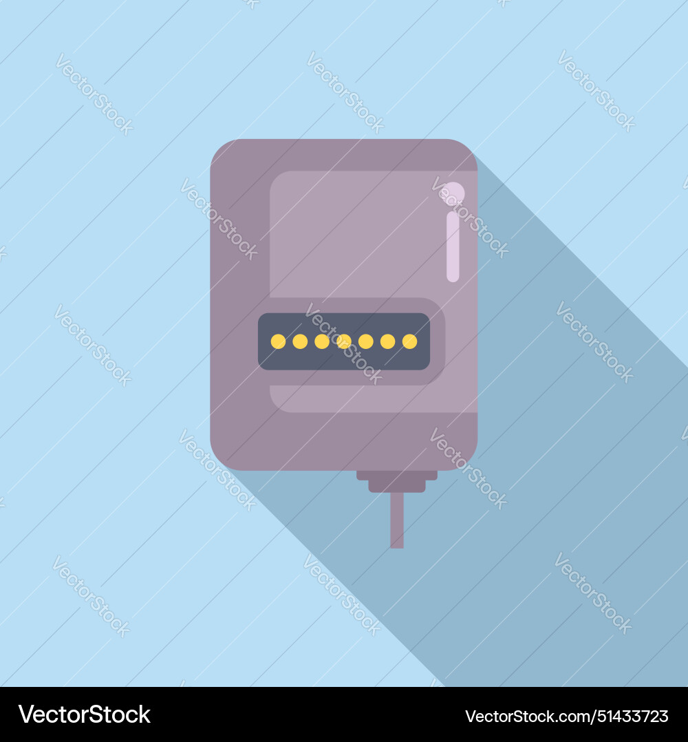 Flat design of a wall ethernet socket Flat design of a wall ethernet socket vector image