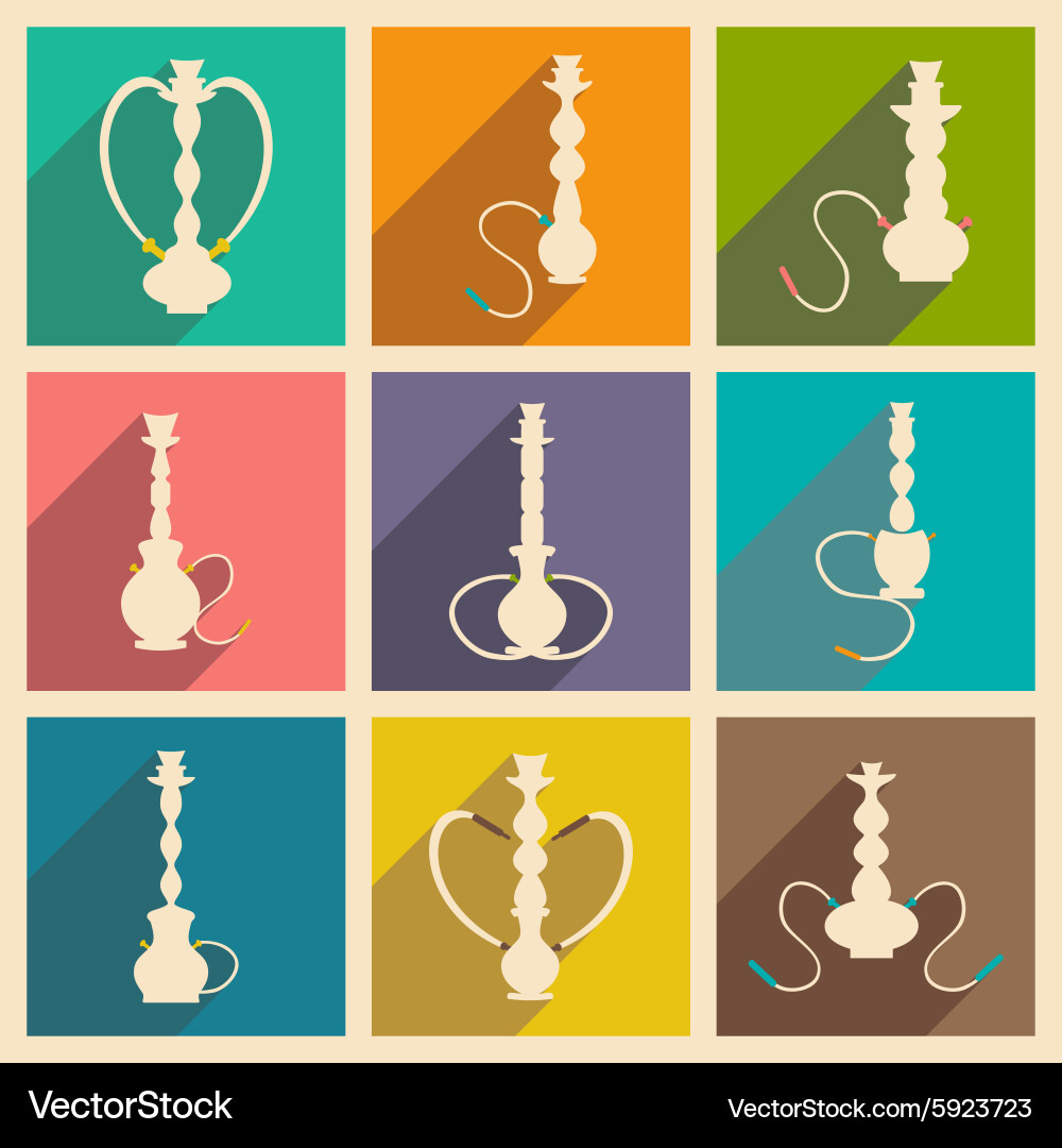 Flat with shadow concept and mobile application Vector Image