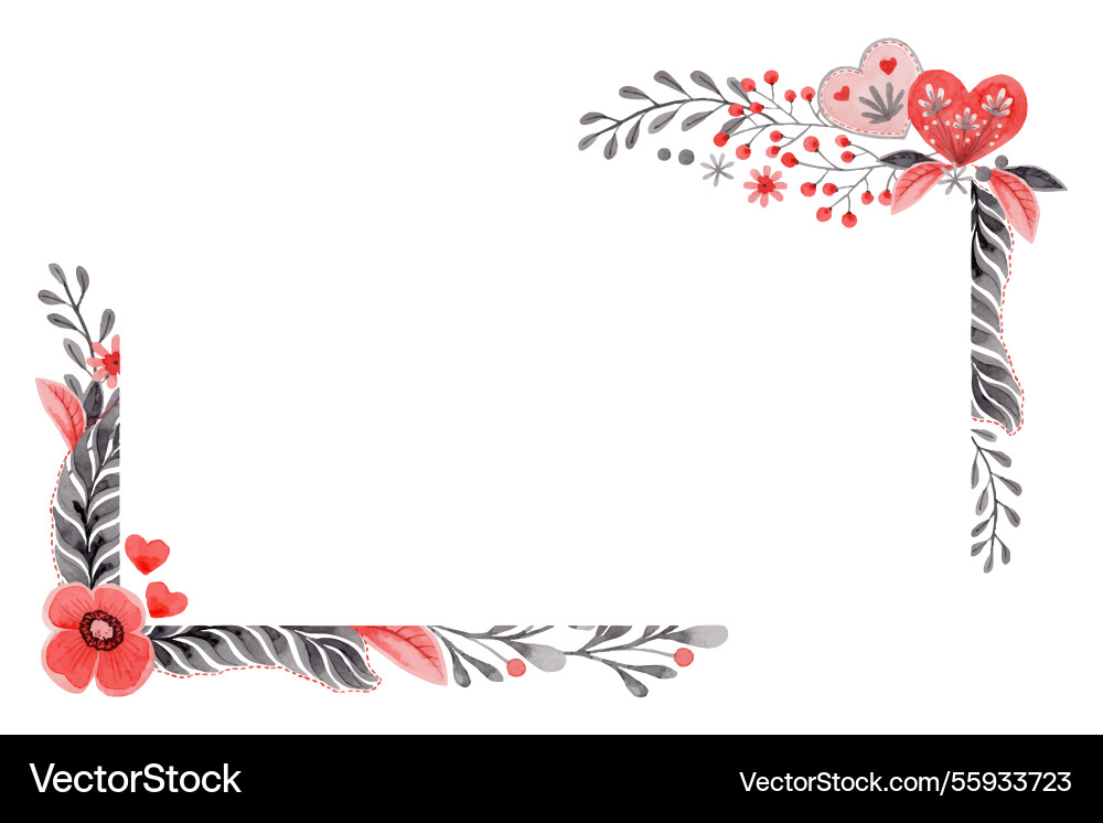 Horizontal frame with flower and copy space Horizontal frame with flower and copy space vector image