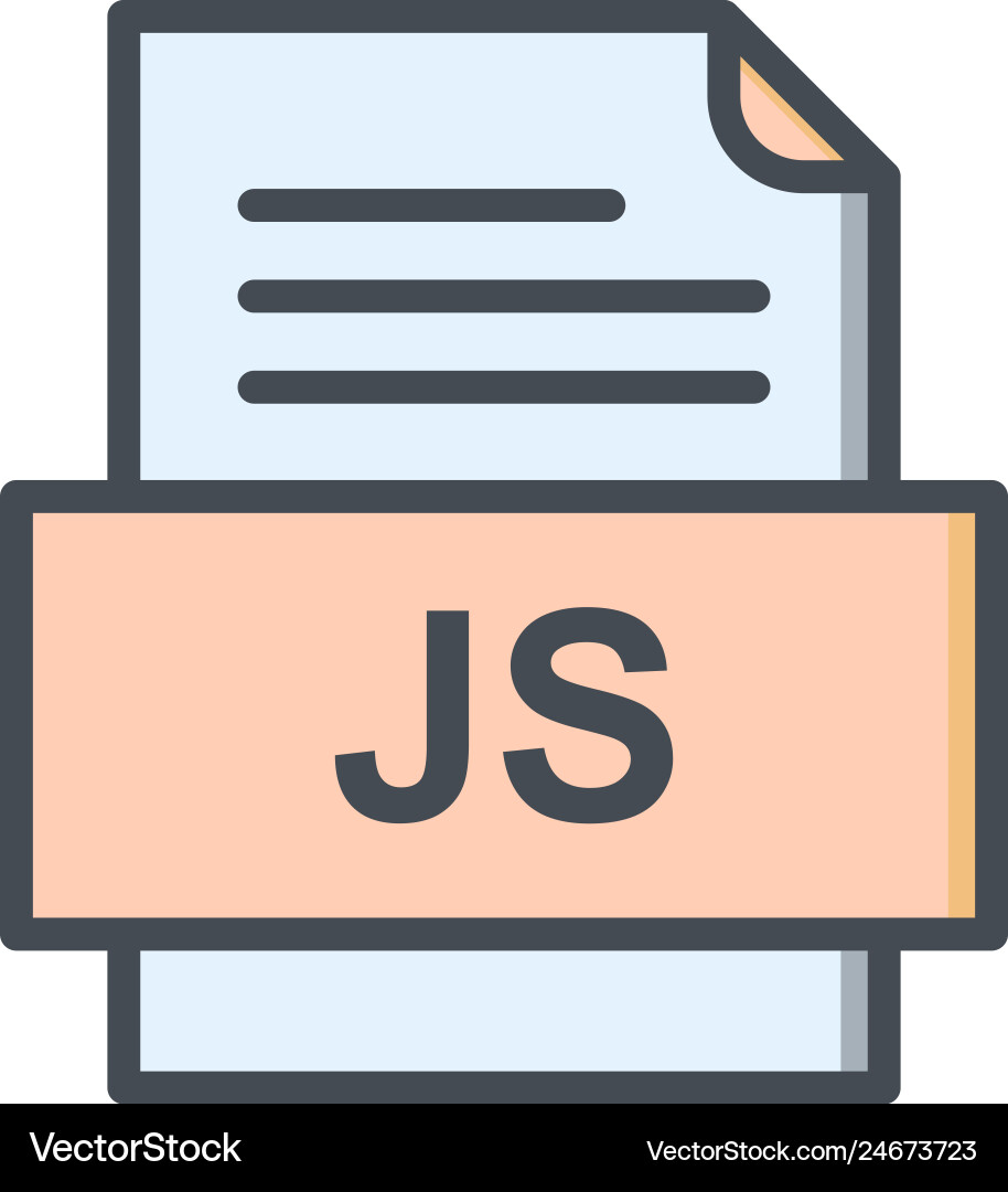 Js file document icon vector image