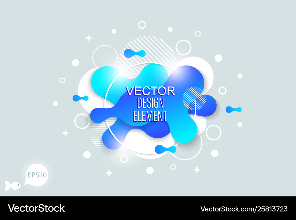 Modern liquid form design elements Modern liquid form design elements vector image
