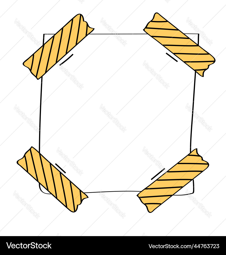 Paper empty sheet in doodle style sketch stikers vector image