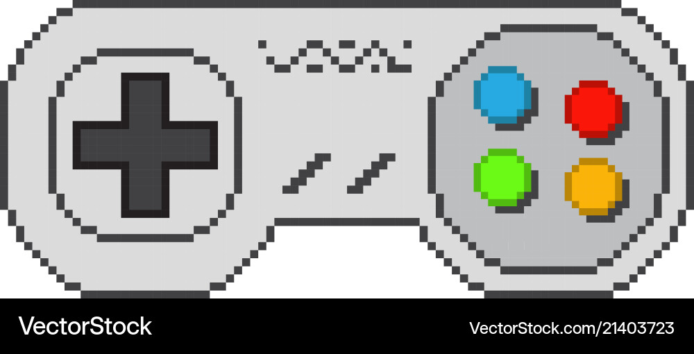 Pixel game controller Vector Image