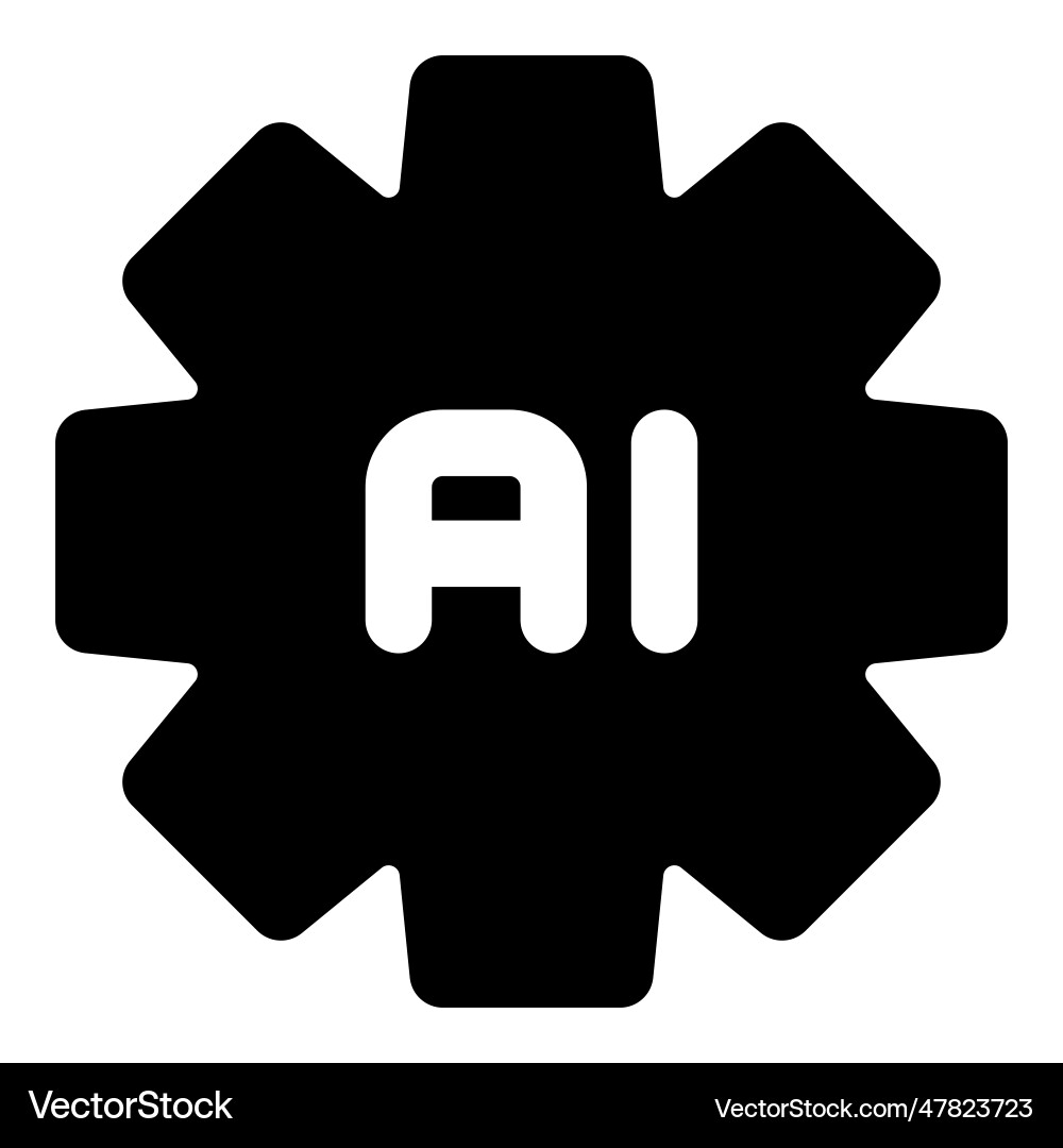Powerful ai technology that is automated vector image