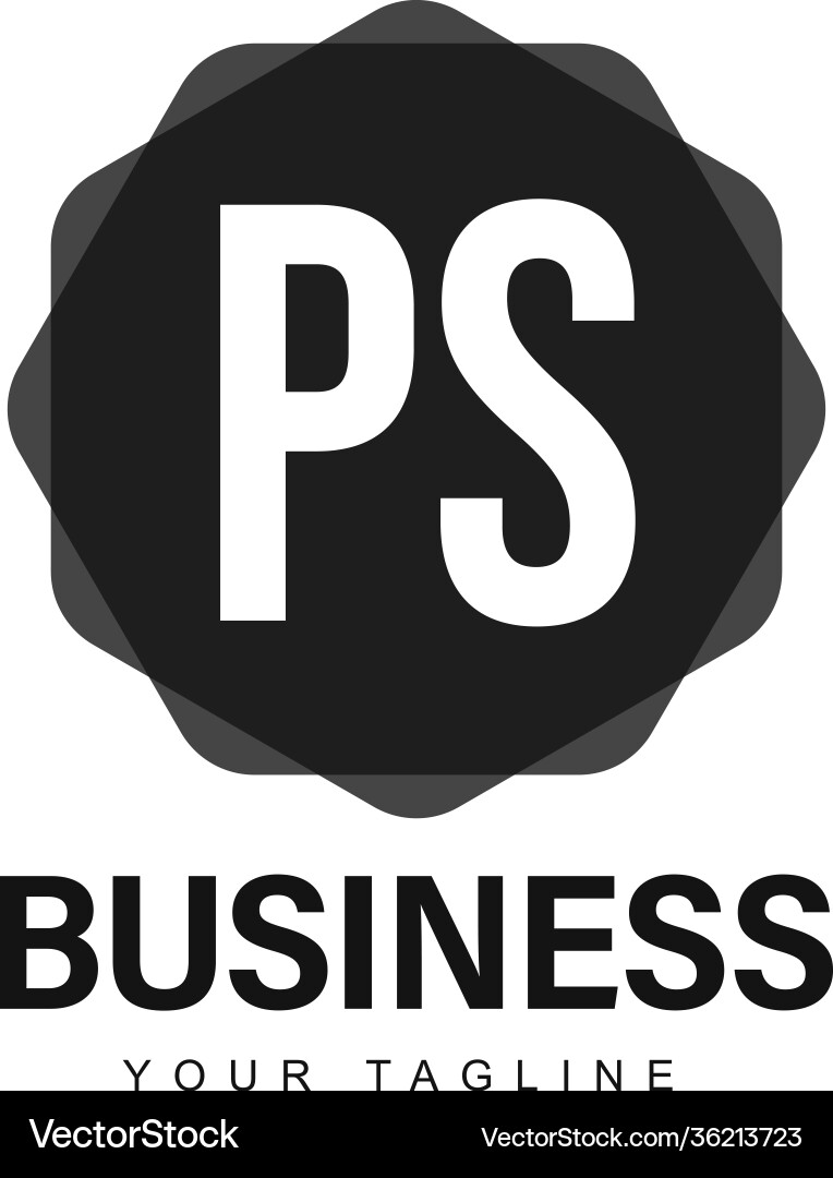Ps initial a logo design with abstract style Ps initial a logo design with abstract style vector image