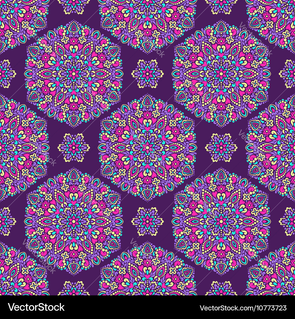 Seamless background with abstract ethnic pattern Vector Image