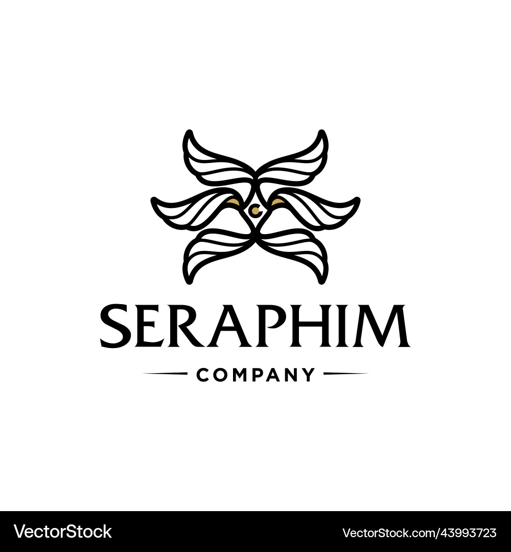 Seraphim six-winged angel from bible book Seraphim six-winged angel from bible book vector image