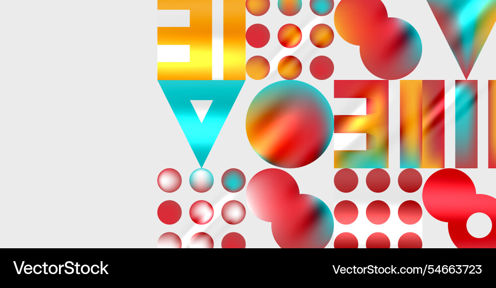 Triangles circles squares rectangles design Vector Image
