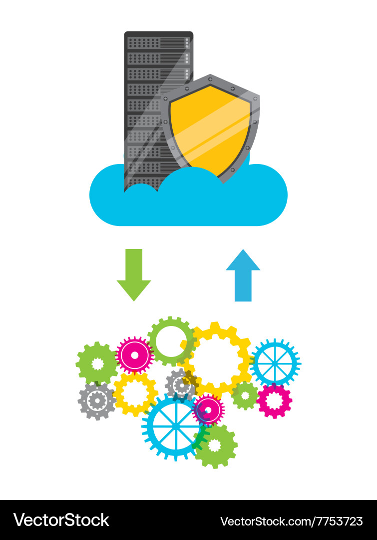 Web hosting design vector image