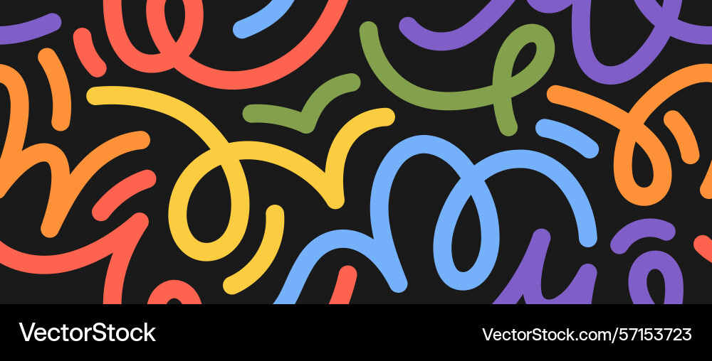 Whimsical abstract design with colorful curved Whimsical abstract design with colorful curved Vector Image