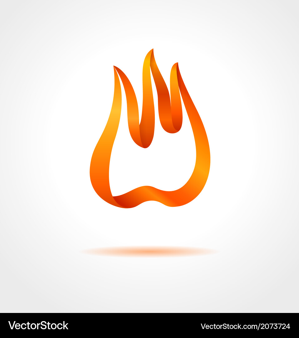 Abstract flame on gray background Vector Image