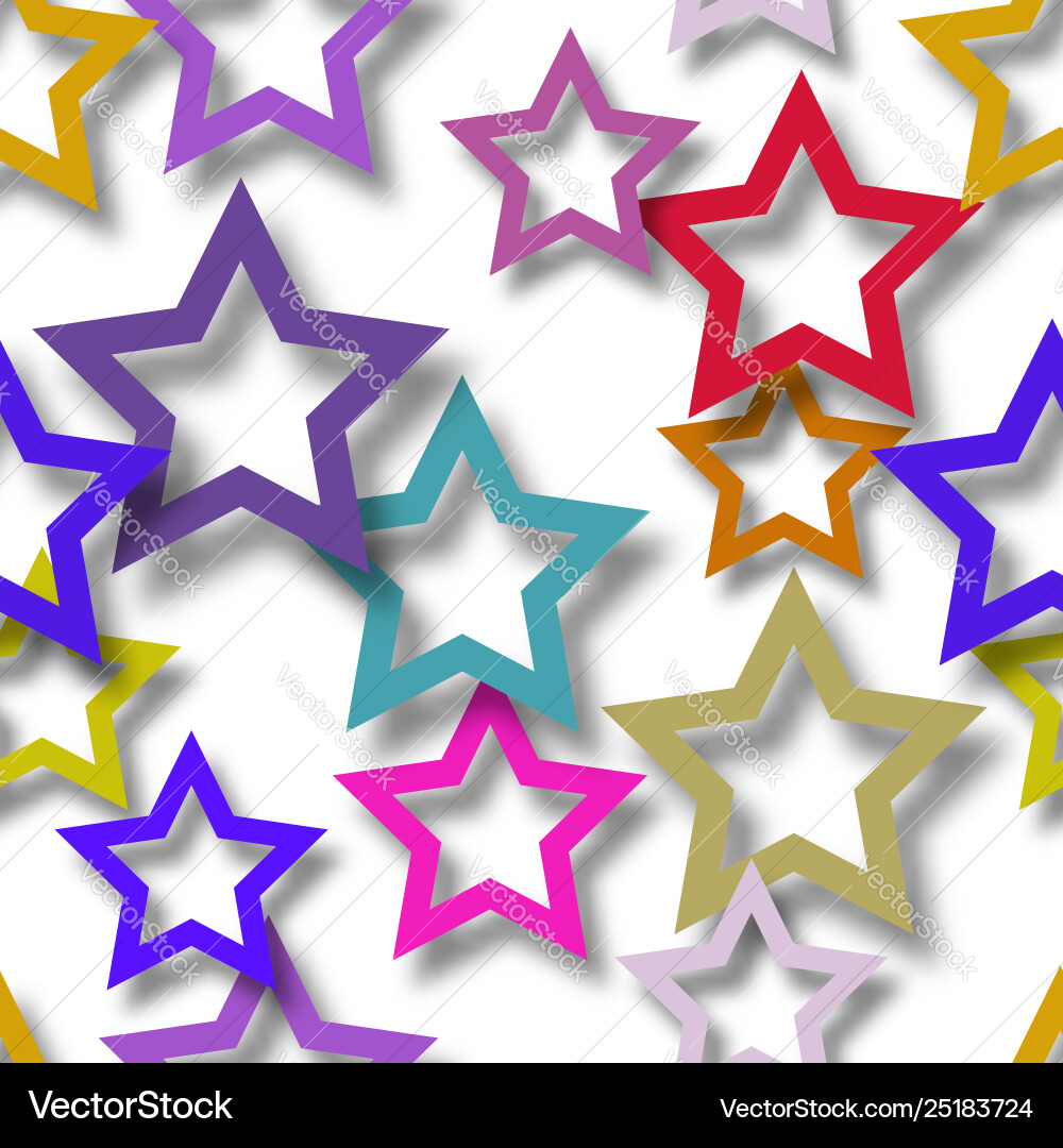 Abstract seamless pattern stars with shadows Abstract seamless pattern stars with shadows vector image