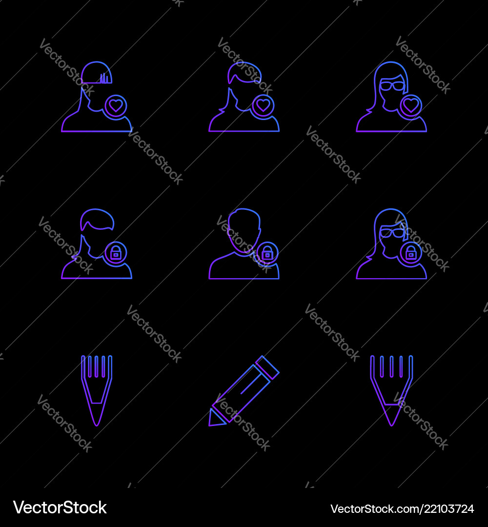 Avtar user profile avatar eps icons set Vector Image
