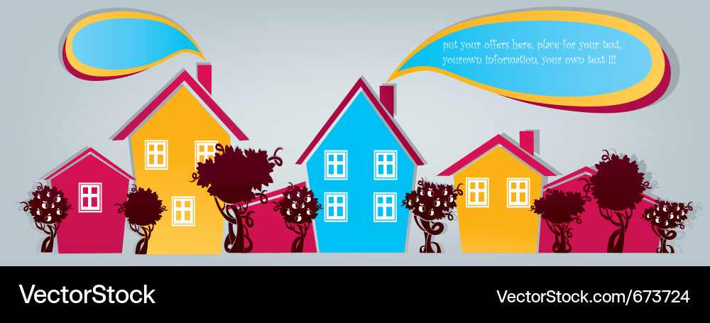 Cheerful Cartoon Street Scene Vector Image