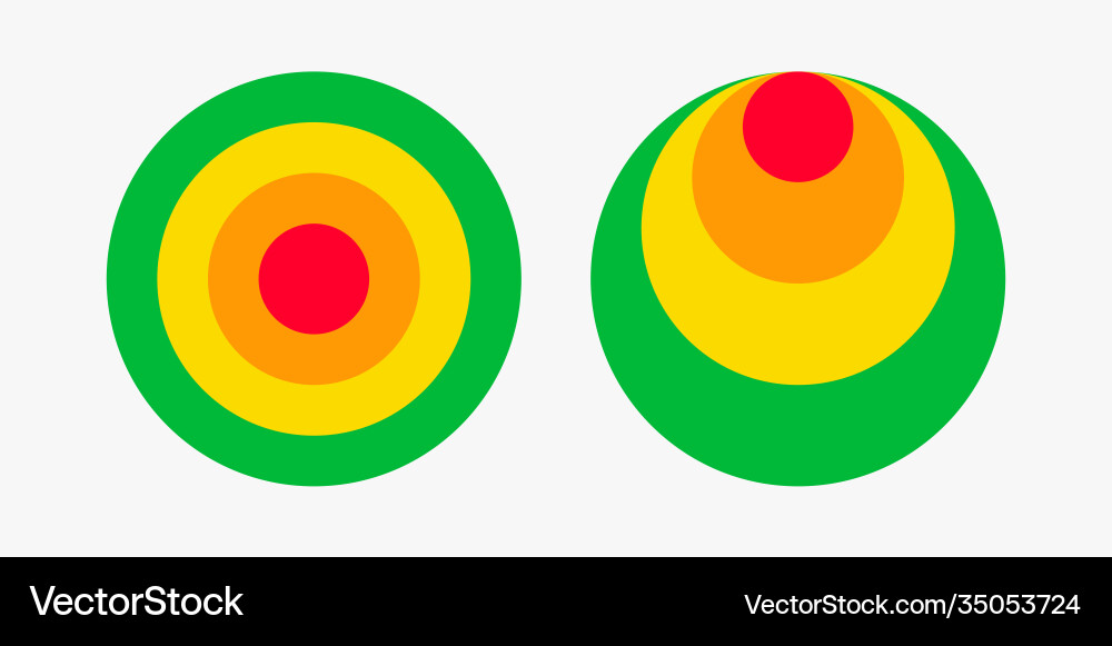 Circle diagram pie chart with color transition Vector Image
