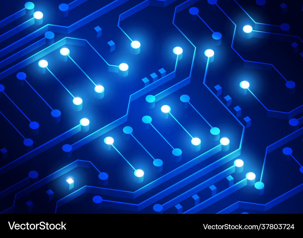 Circuit technology background with hi-tech Circuit technology background with hi-tech vector image