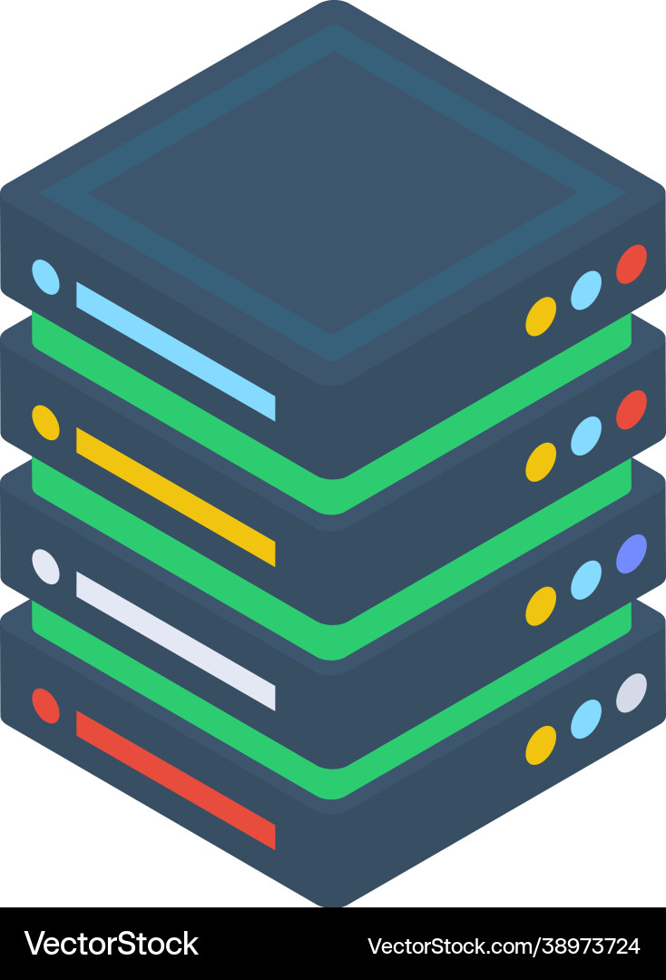 Data server rack Vector Image