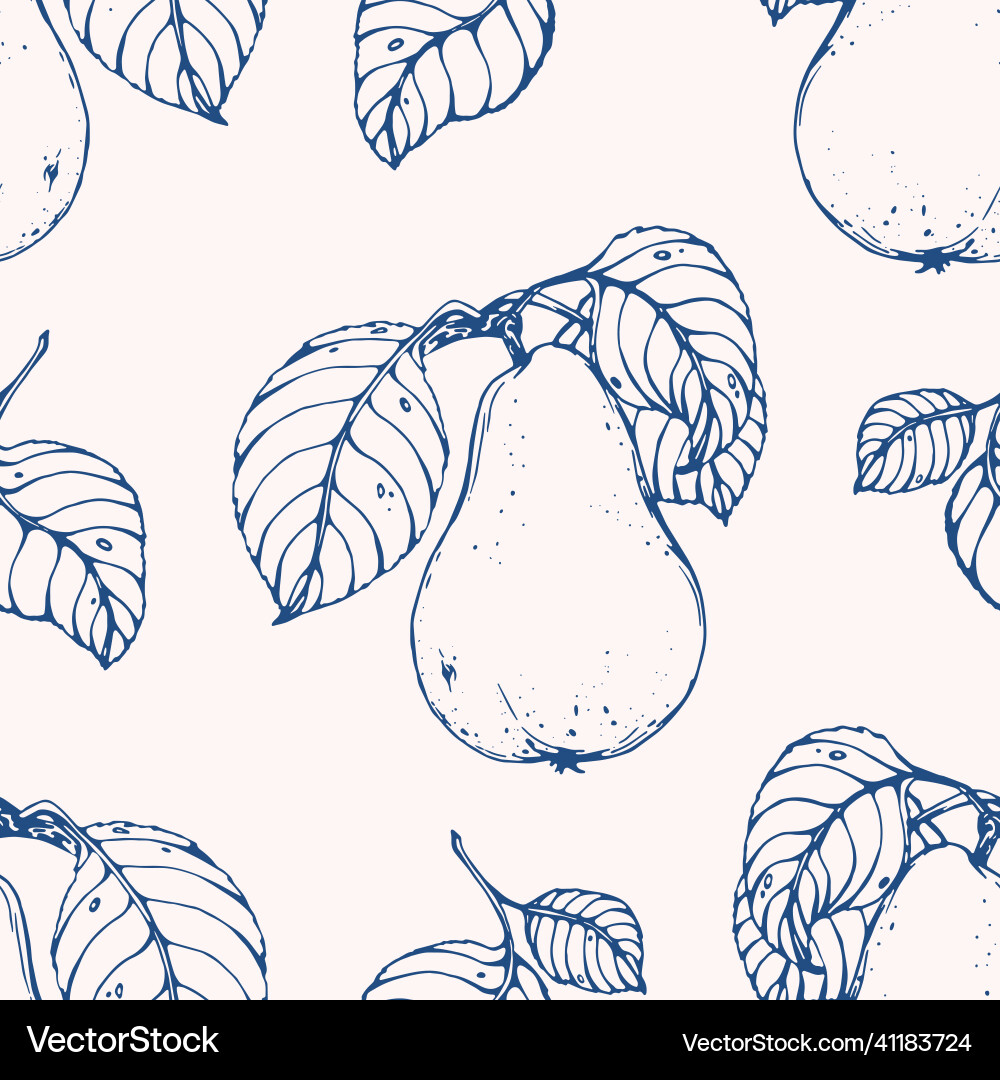 Elegant Pear Pattern Vector Image