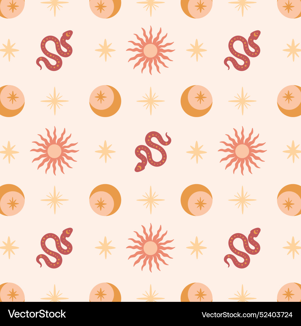 Flat design boho pattern Vector Image