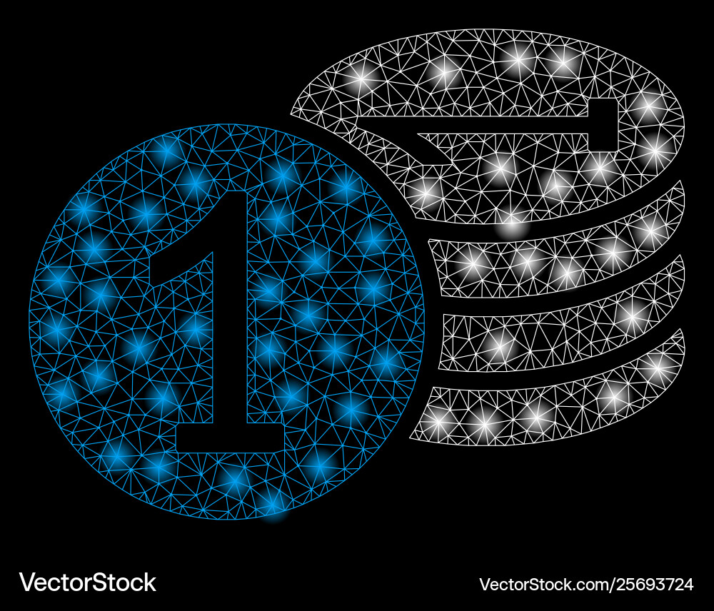 Golden square pattern coins Vector Image