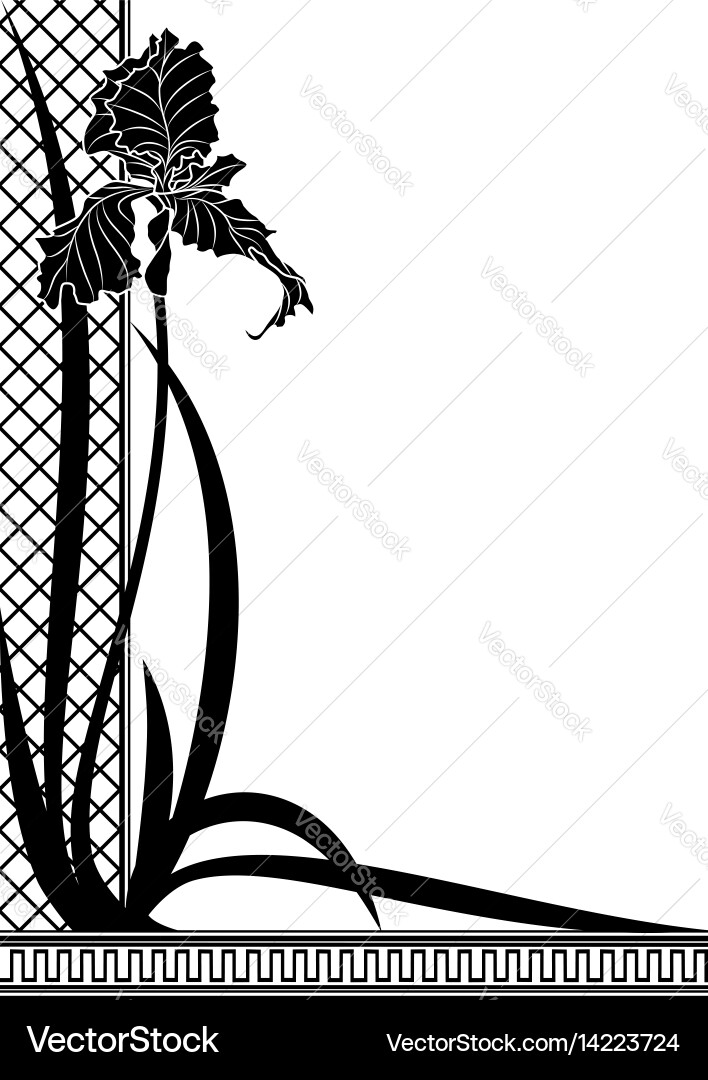 Iris Border Pattern Vector Image