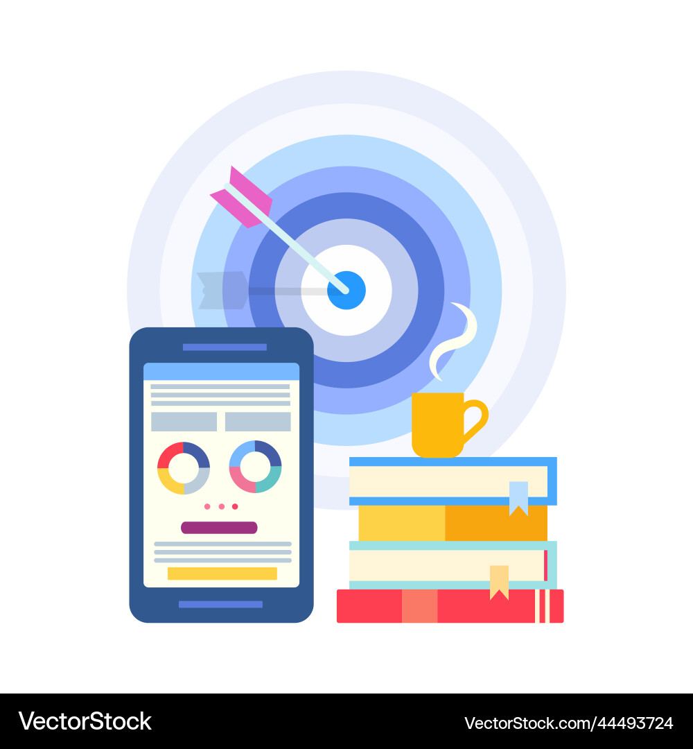 Mobile app development analytics Mobile app development analytics vector image