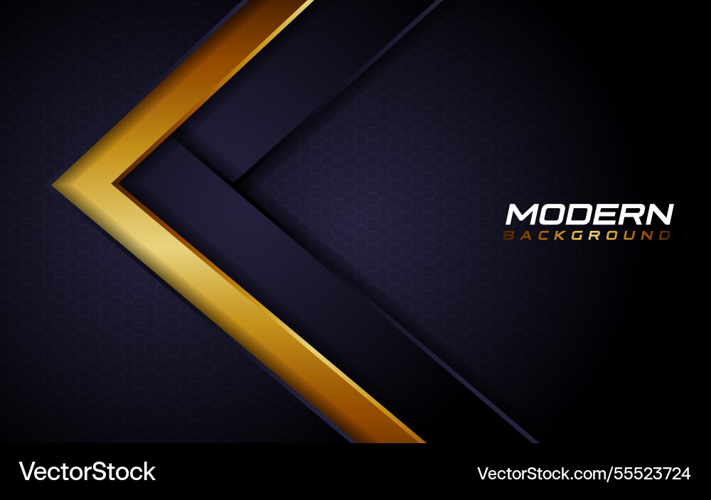 Modern dark background with golden dynamic line Modern dark background with golden dynamic line Vector Image