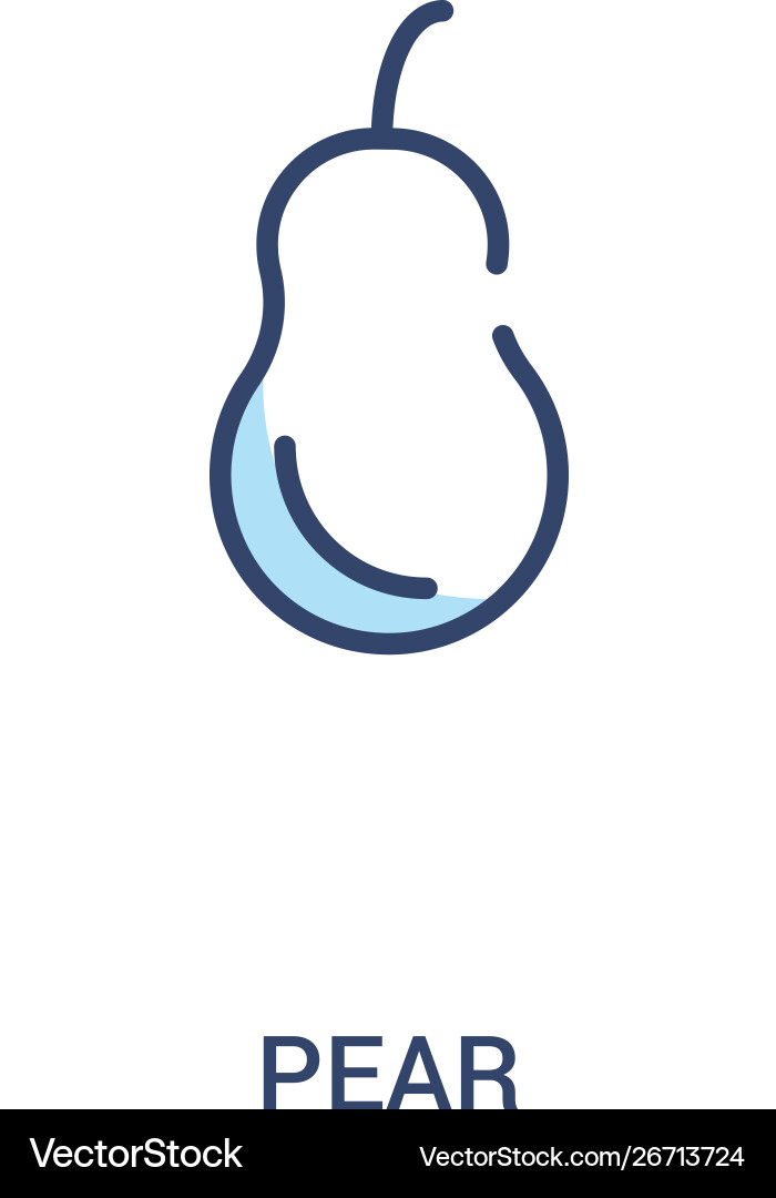 Pear concept 2 colored icon simple line element Pear concept 2 colored icon simple line element Vector Image