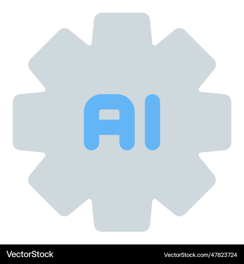 Powerful ai technology that is automated Vector Image