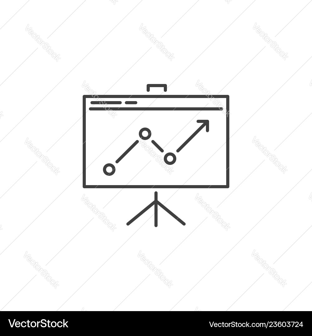 Presentation related line icon vector image