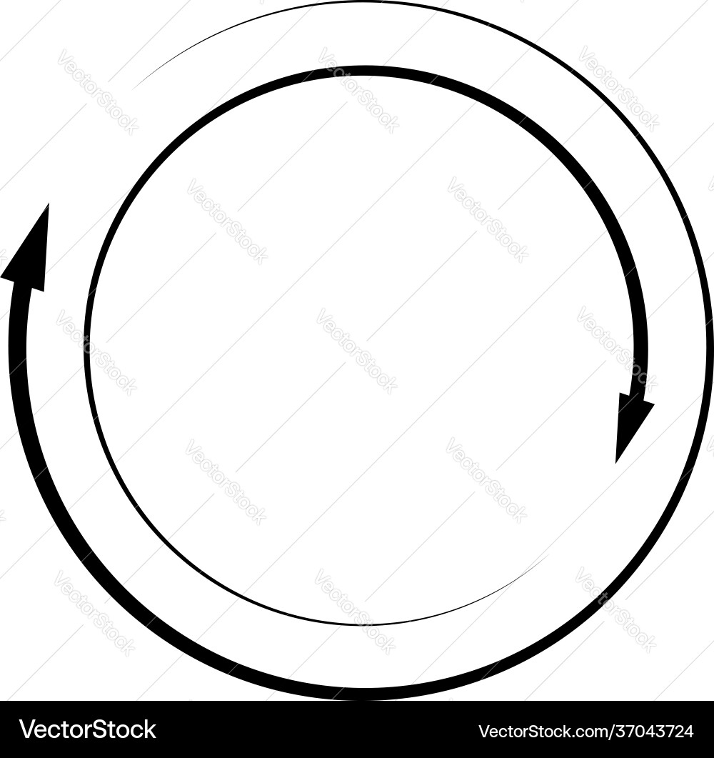Rotating arrows concentric radial and circular Rotating arrows concentric radial and circular Vector Image
