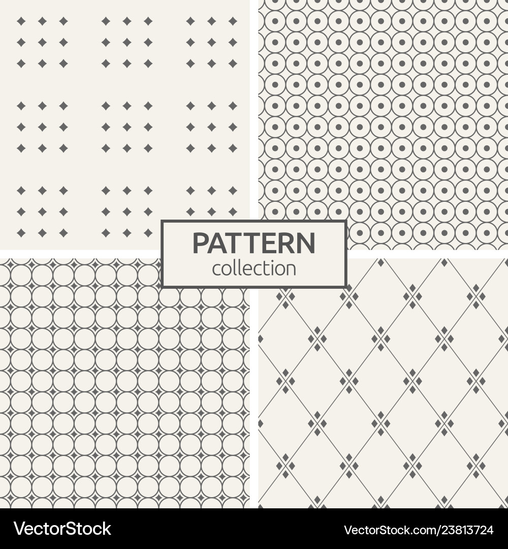 Set of four seamless patterns Set of four seamless patterns vector image