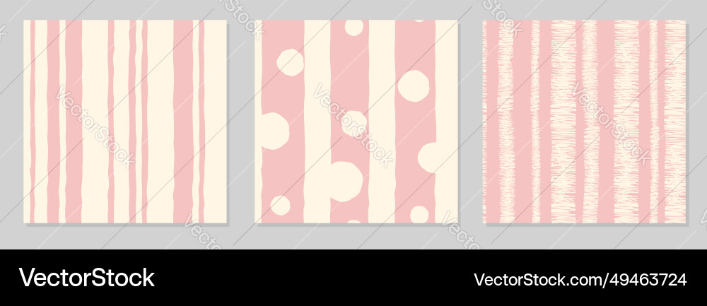 Set of three seamless colorful striped patterns Set of three seamless colorful striped patterns vector image