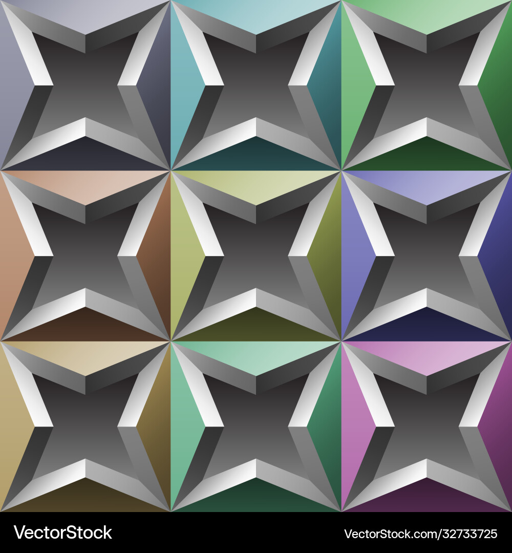 Abstract 3d seamless pattern Vector Image