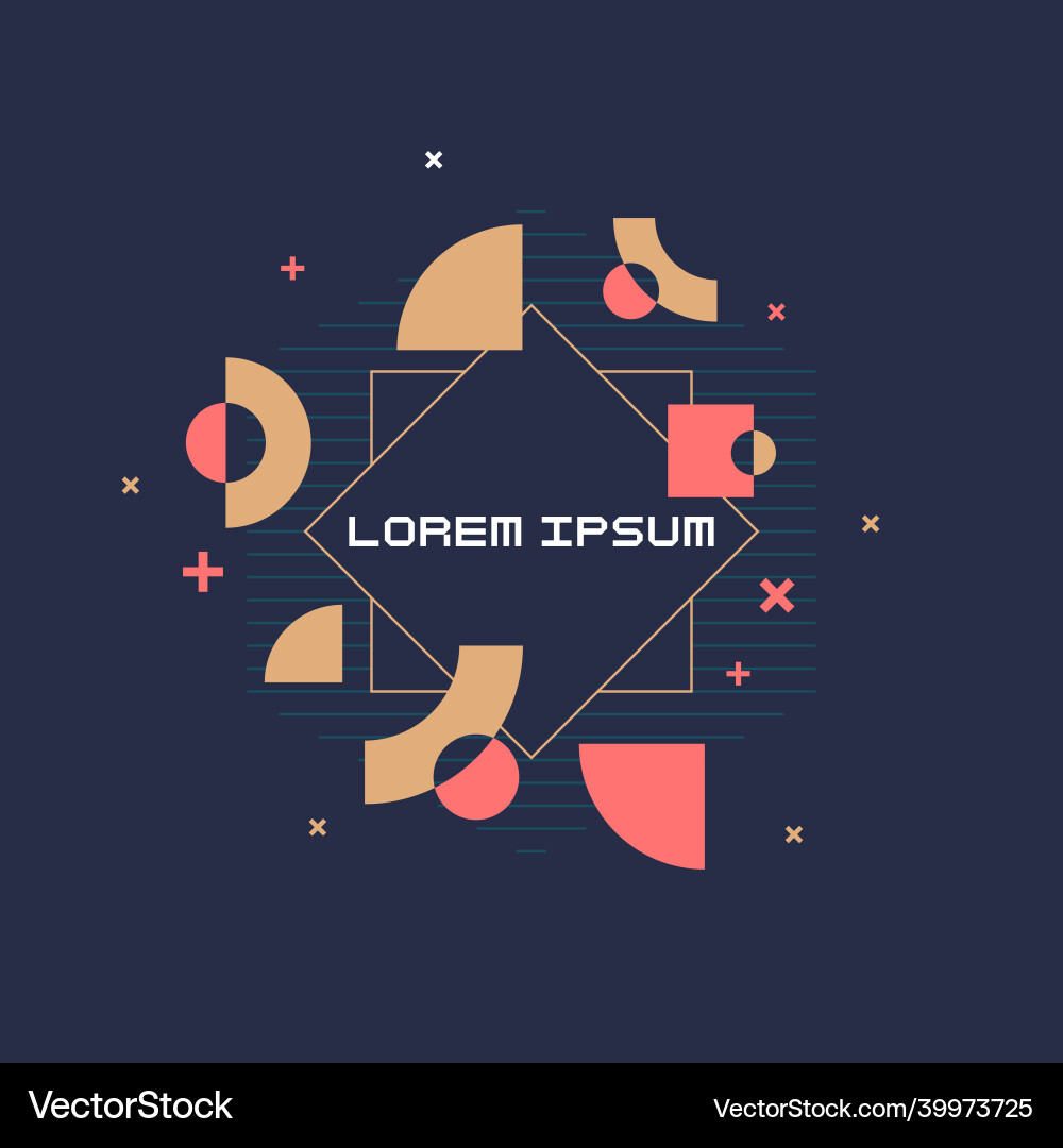 Abstract background with dynamic shapes vector image