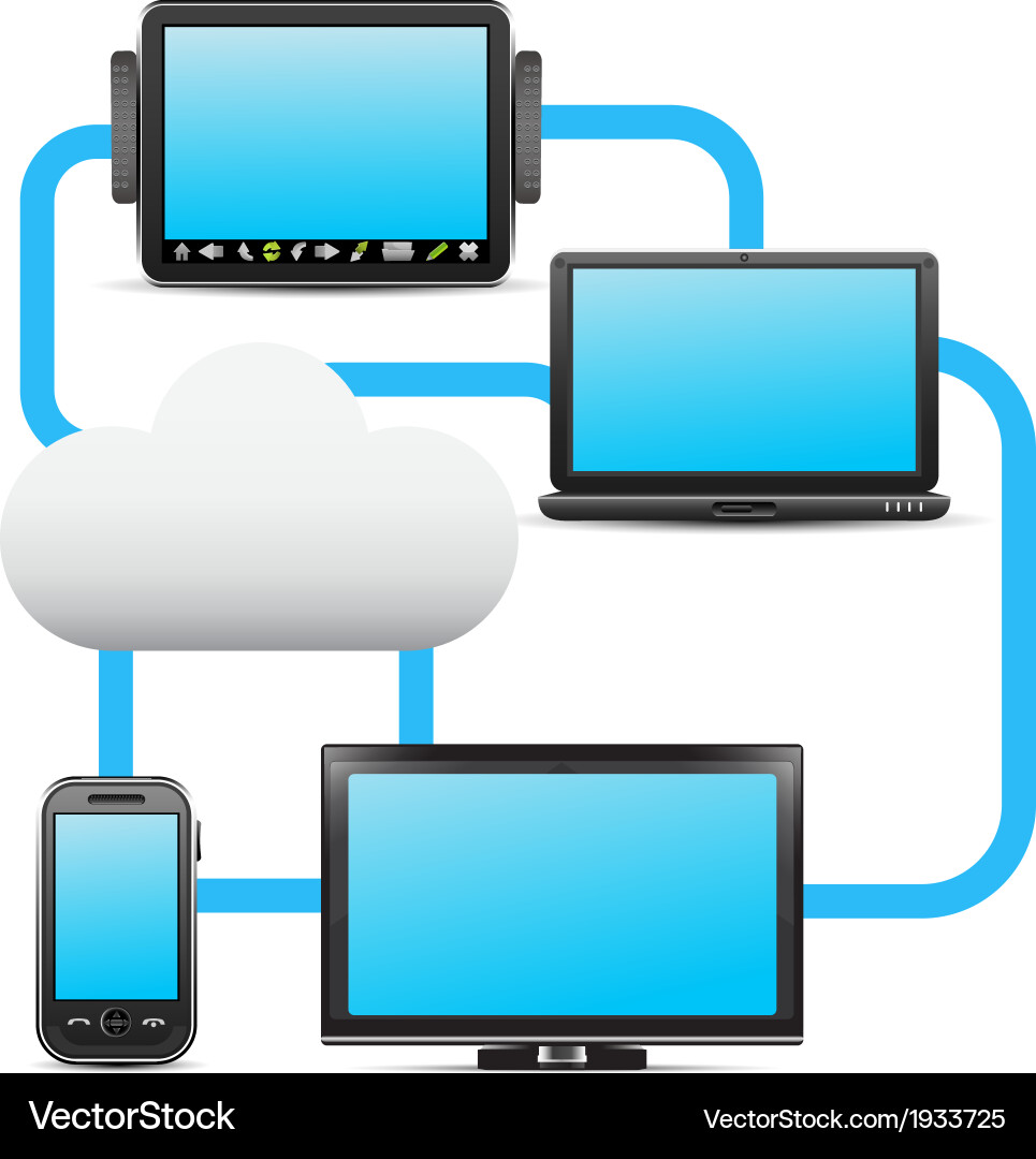 Cloud computing vector image