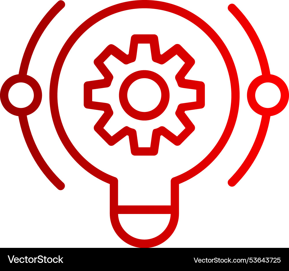 Creative process line gradient icon Vector Image
