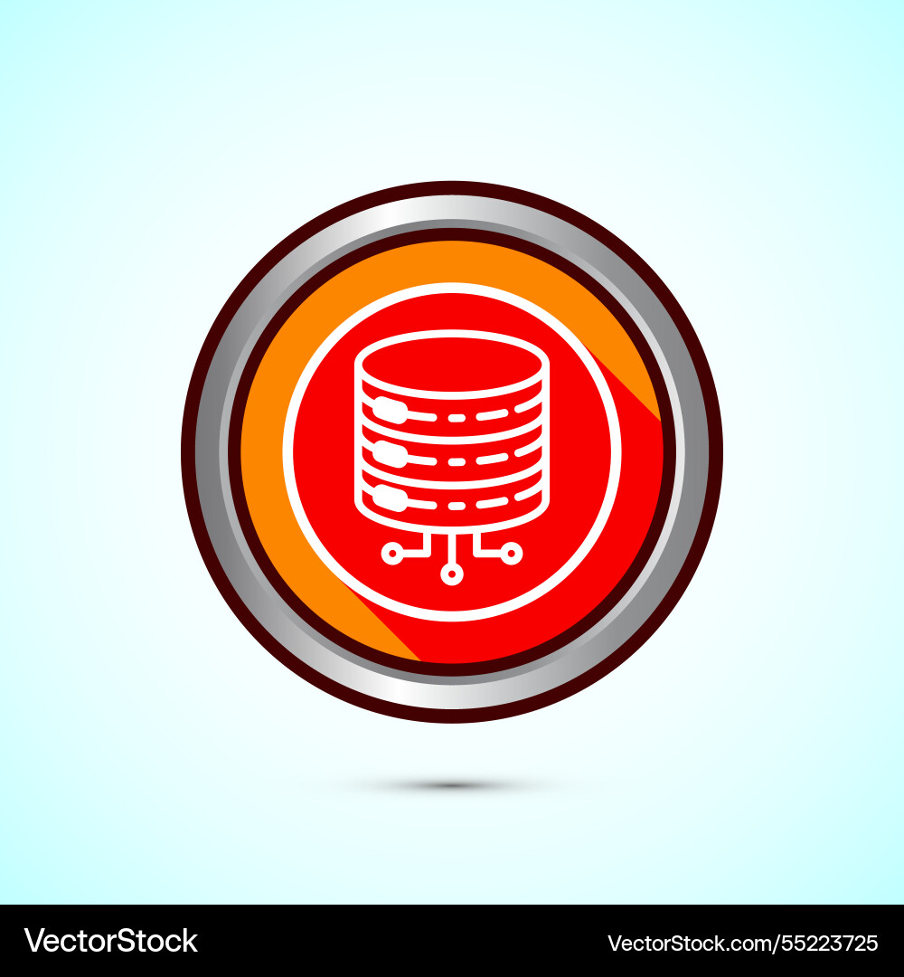Data center icon design computer server Data center icon design computer server vector image