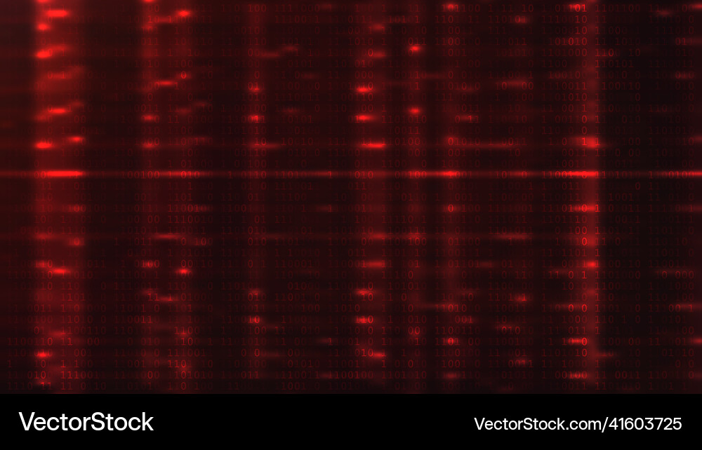 Digital binary code on dark red background data Digital binary code on dark red background data vector image