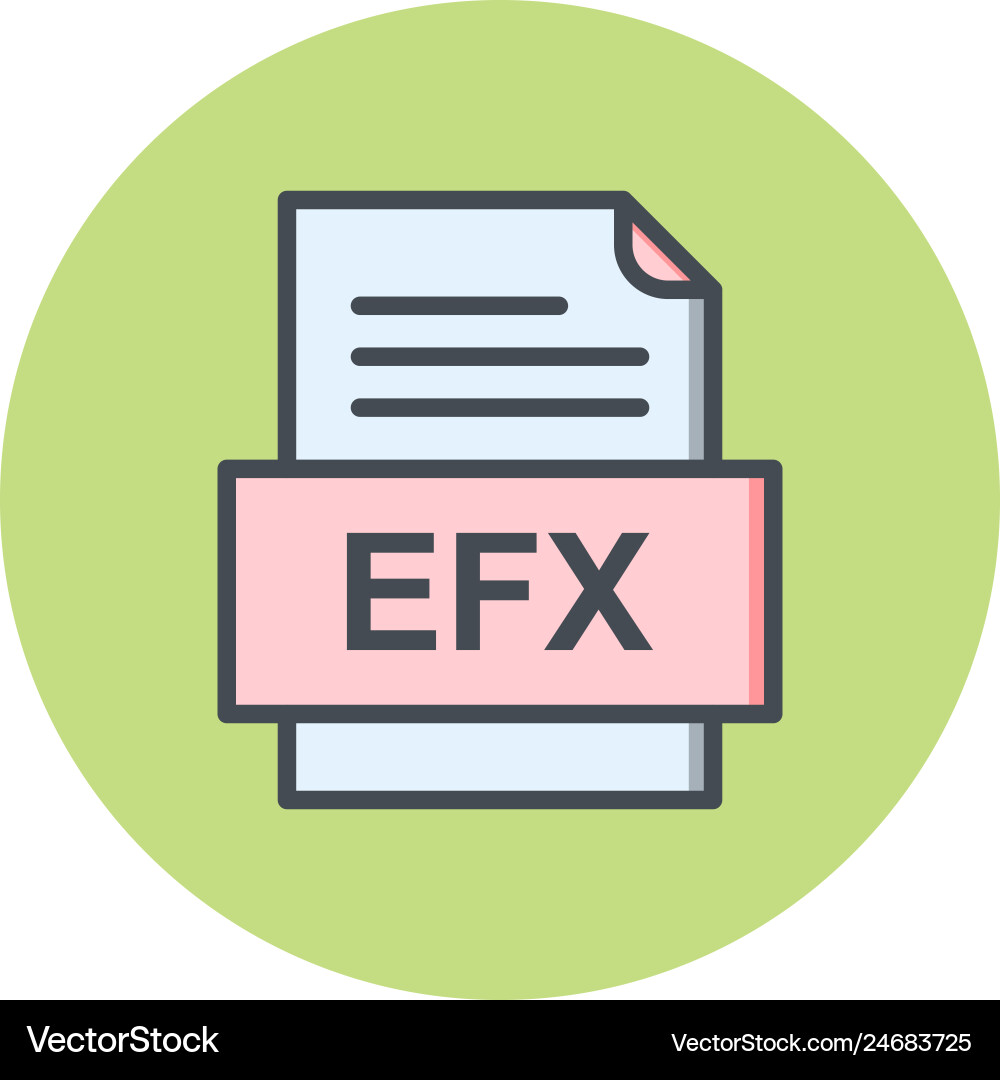 Efx file document icon Vector Image
