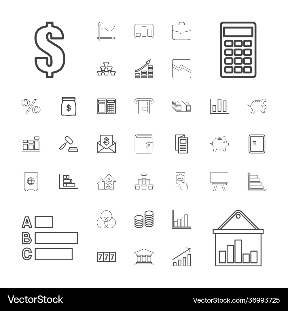 Finance icons Vector Image