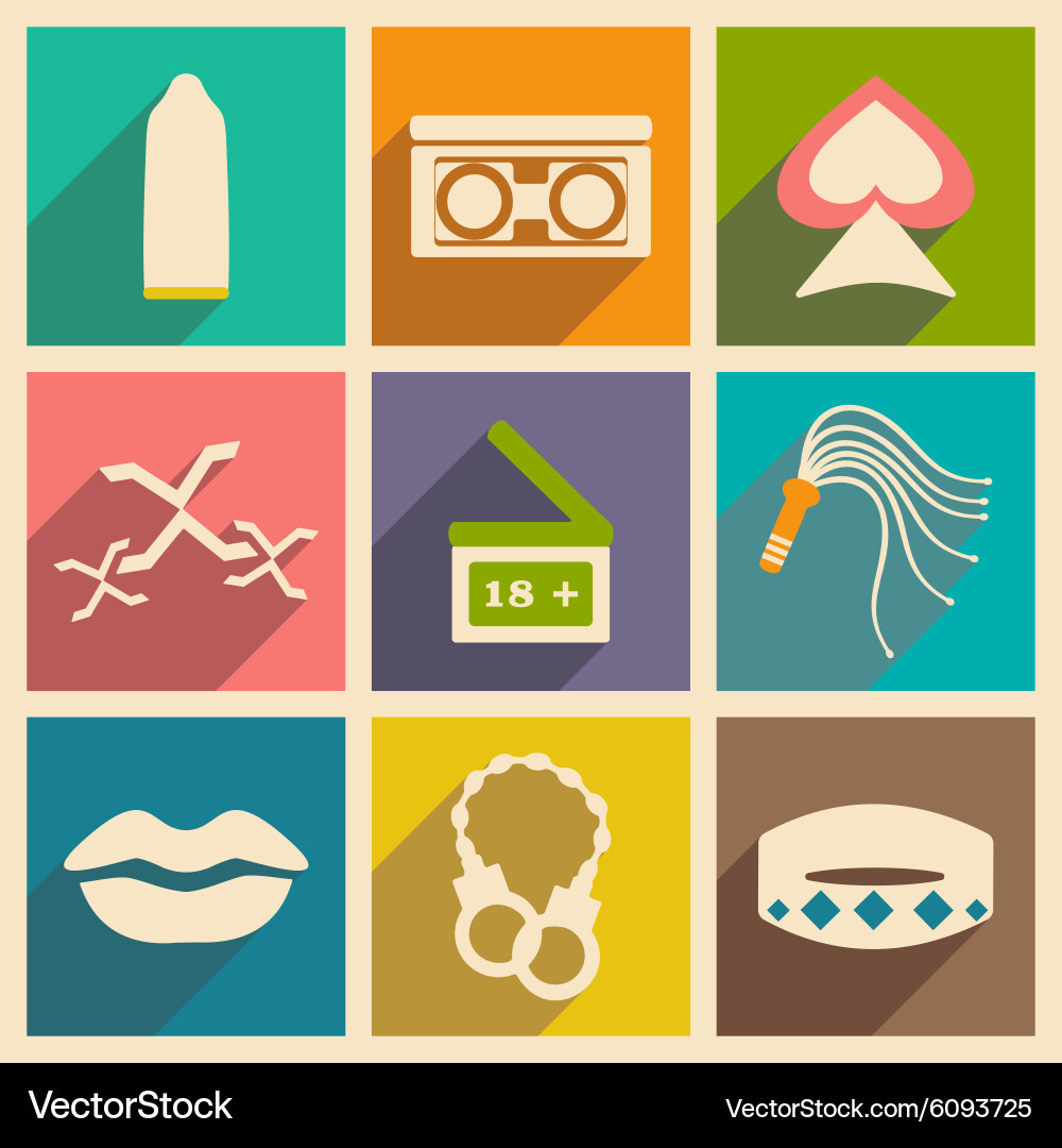 Flat with shadow concept and mobile application vector image