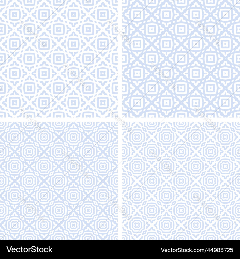 Geometric Checked Patterns Set vector image
