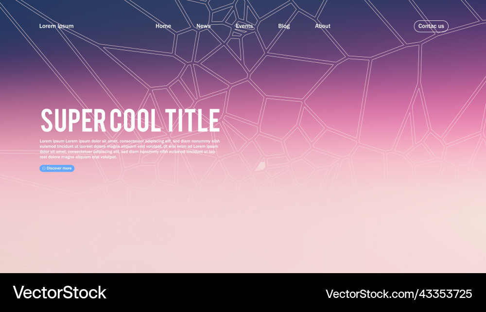 Landing page abstract design with shattered Landing page abstract design with shattered vector image