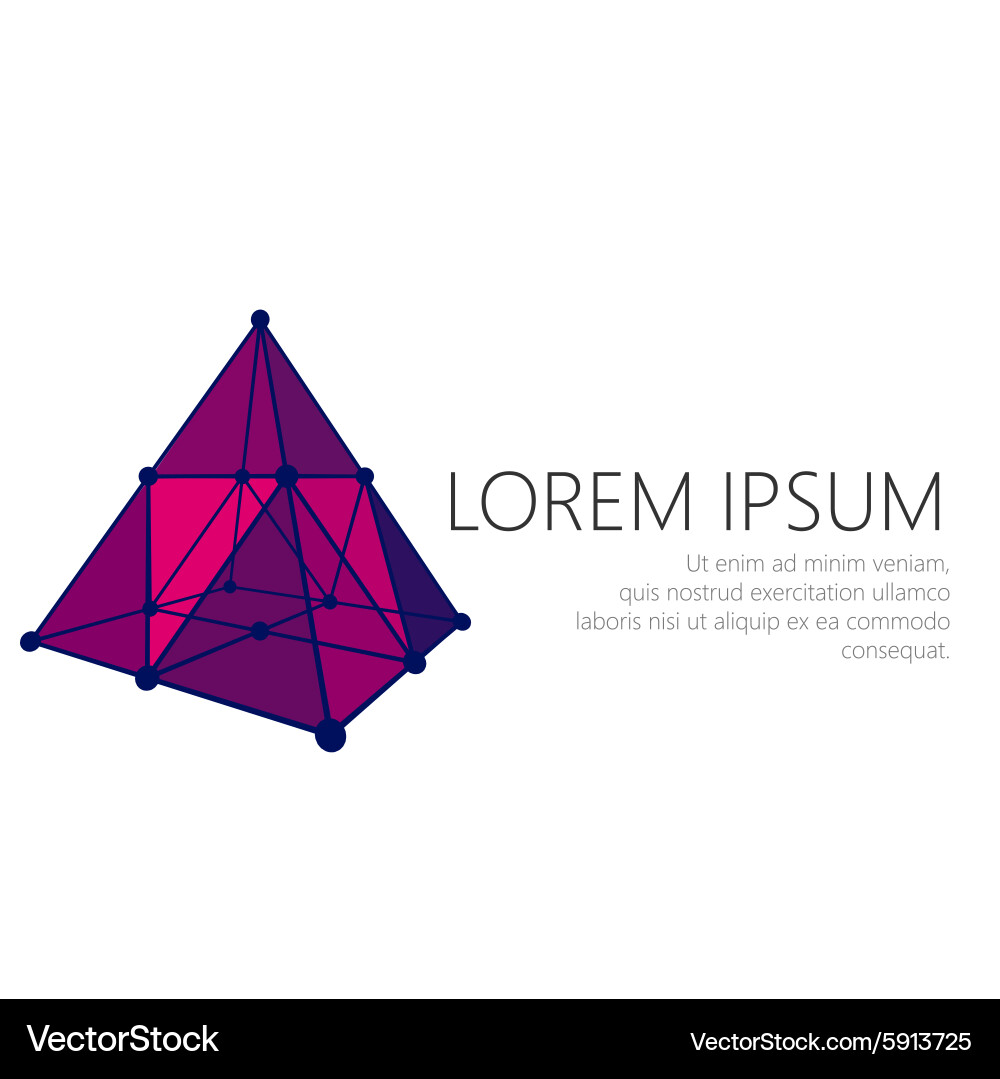 Mesh polygonal background scope of lines and dots Vector Image
