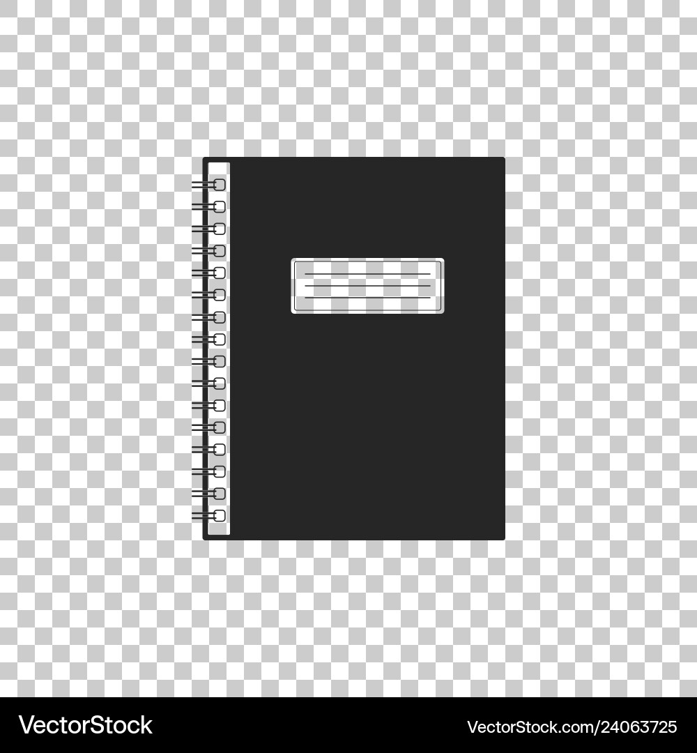 Notebook icon isolated on transparent background Vector Image