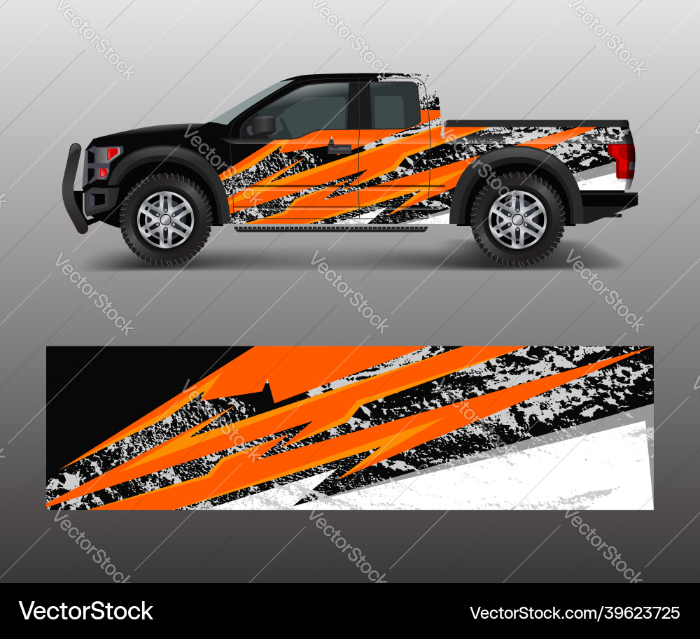 Racing Truck Background Vector Image