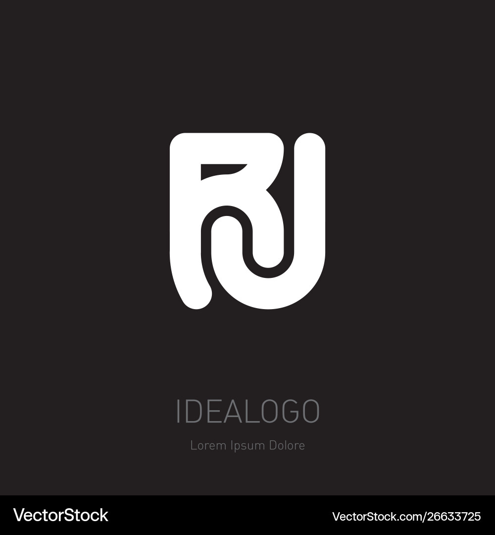 RJ Initial Monogram Logo vector image