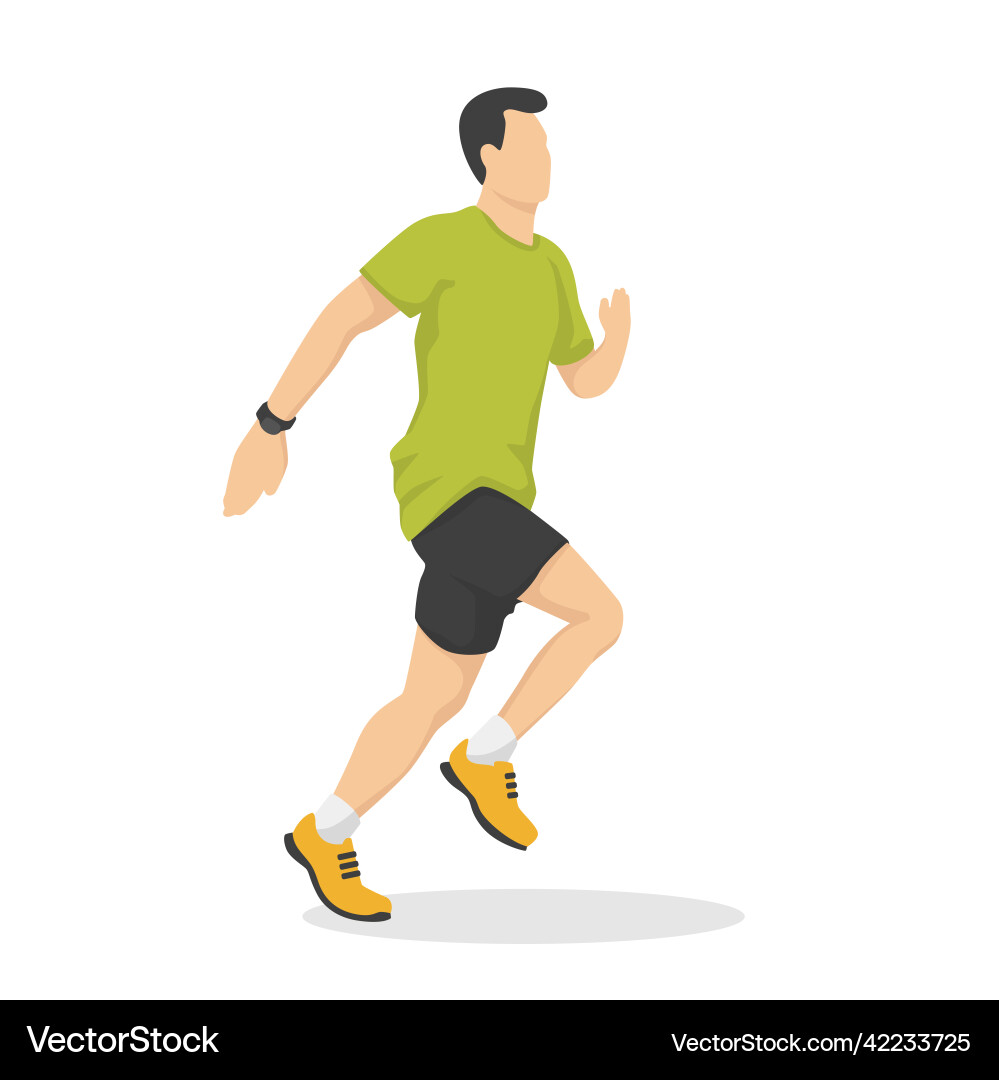 Running man in modern style Running man in modern style vector image